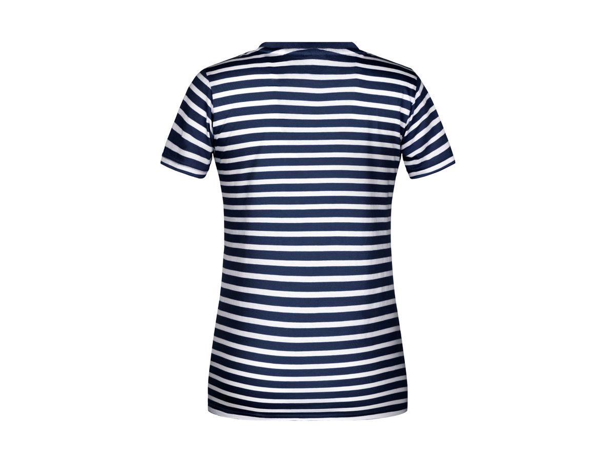 JN Ladies' T-Shirt Striped 8027 navy/white, Größe M