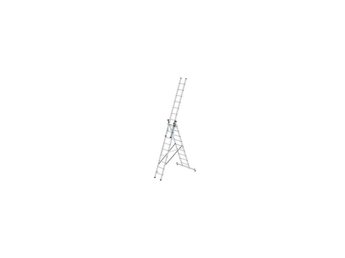MUNK Alu-Mehrzweckleiter 3 x 9 Sprossen, Leiterlänge 6,7 m