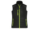 JN Ladies' Hybrid Vest JN1821 black/neon-yellow Gr. XS