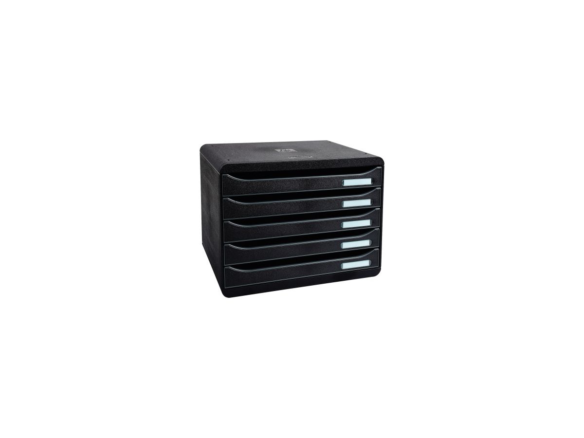 Exacompta Schubladenbox BIG-BOX PLUS 308714D quer 5Schübe schwarz