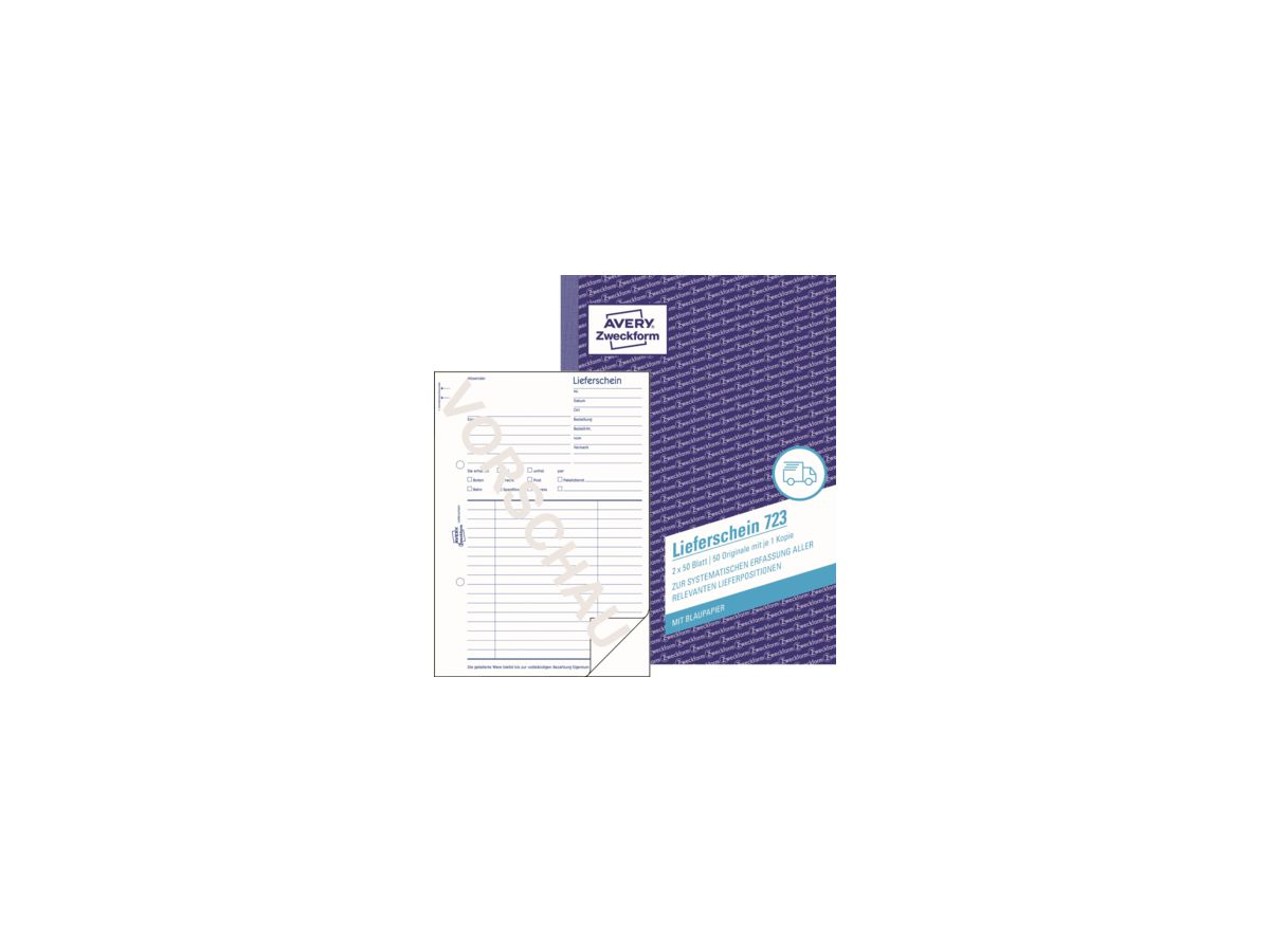 Avery Zweckform Lieferschein 723 DIN A5 2x50Blatt