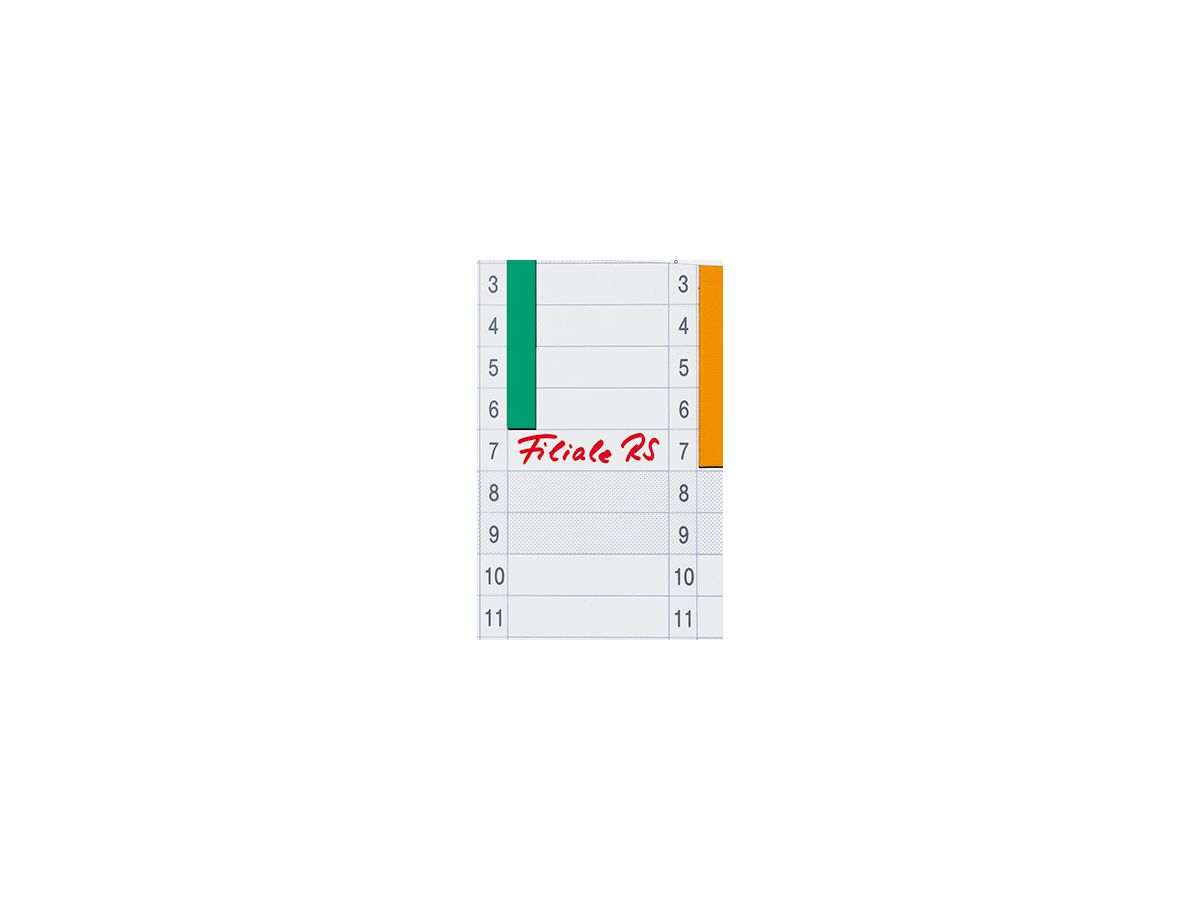 Franken Datumsstreifen DS703A 14x42cm 1-31 sk tr 12 St./Pack.
