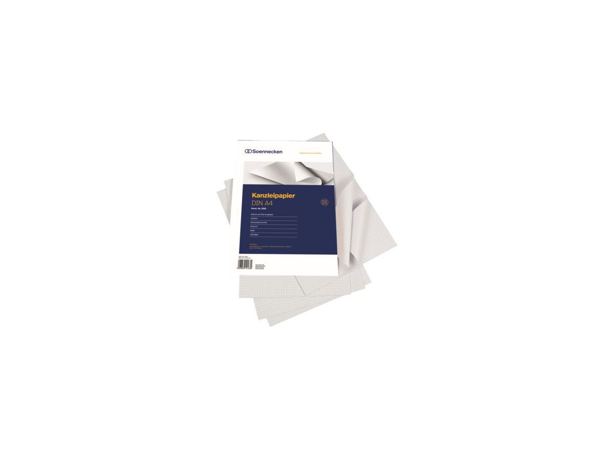 Soennecken Kanzleipapier 5282 DIN A3/A4 kariert 250 Bl./Pack.