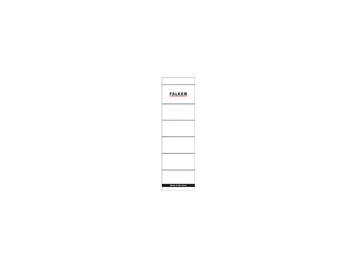 Falken Ordnerrückenschild 80039266 breit/kurz weiß 10 St./Pack.