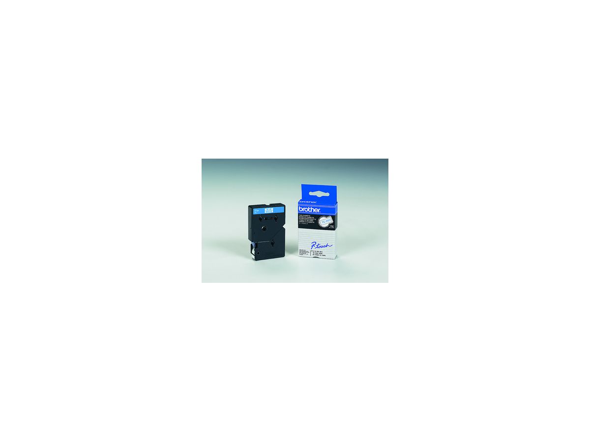 P-touch Schriftbandkassette TC203 12mmx7,7m laminiert bl auf ws