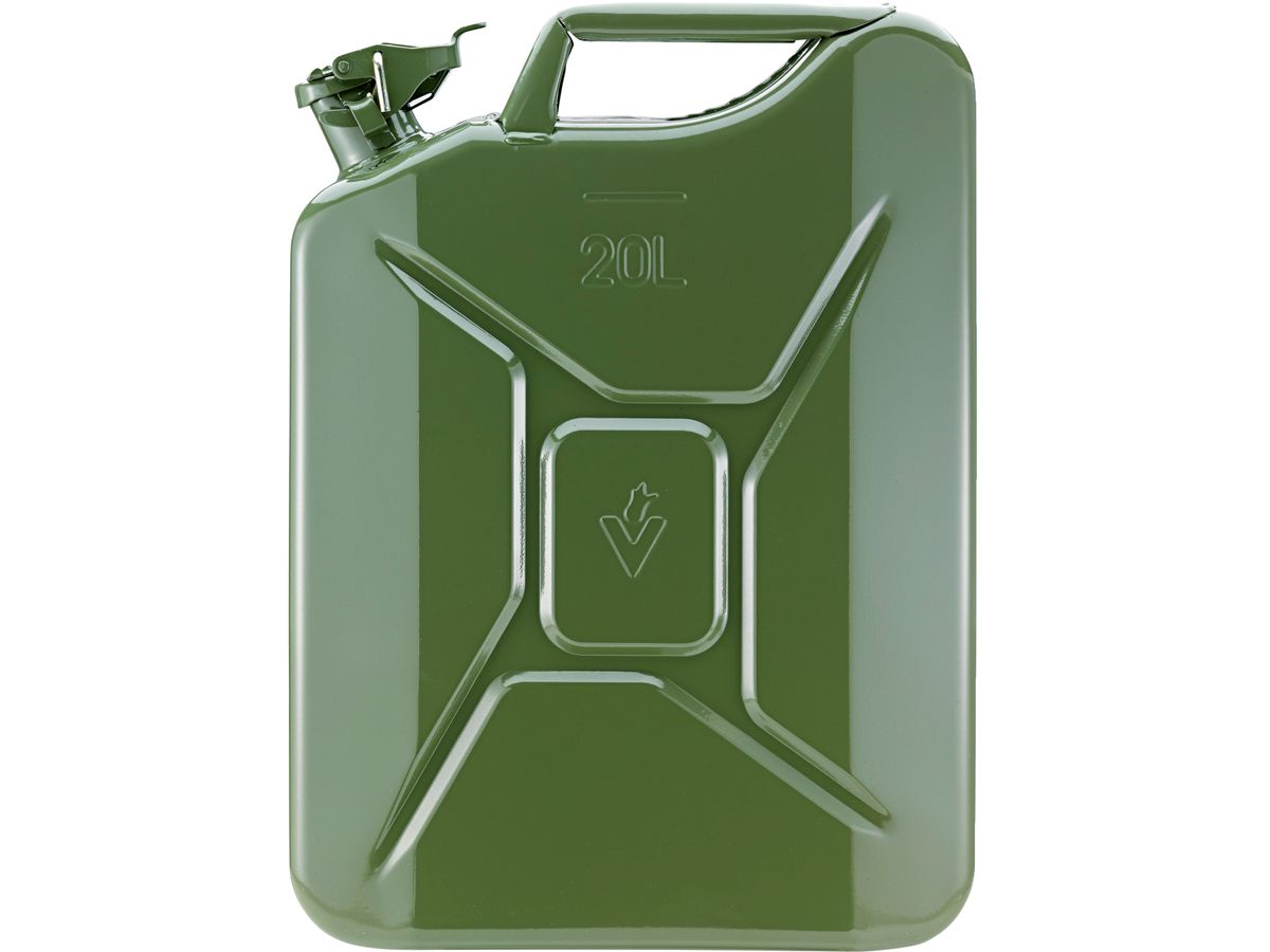 Fuel canister steel 20l GS+UN-chkd.Olive
