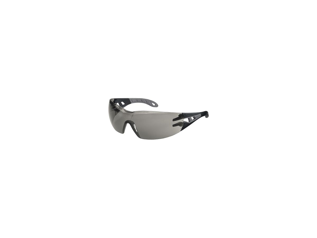 UVEX Schutzbrille pheos, 9192.285 schwarz/grau, PC grau, Sonnenschutz
