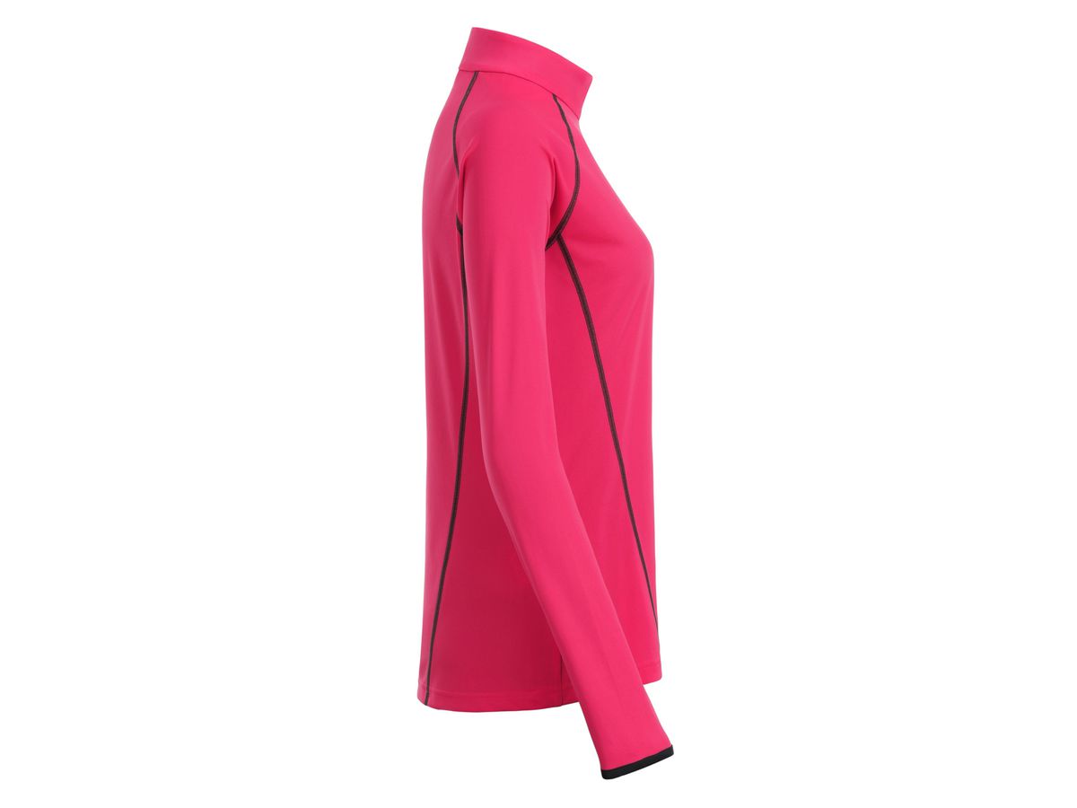 Ladies´Sport Shirt Longsleeve JN497 fb. bright-pink/titan Gr. L
