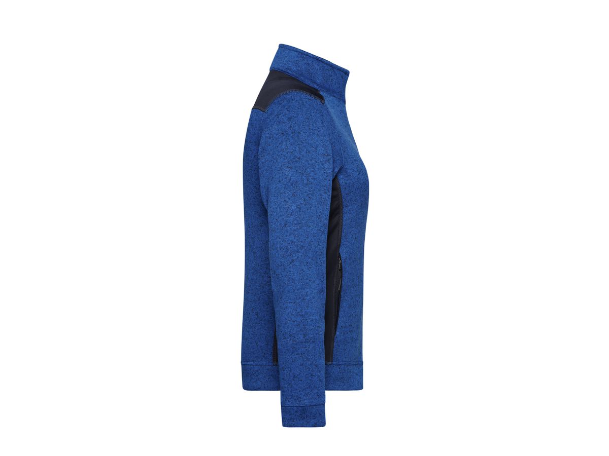 JN Strickfleece Jacke royal-melange/navy 100% Polyester 280g/m JN 861 Gr. XS
