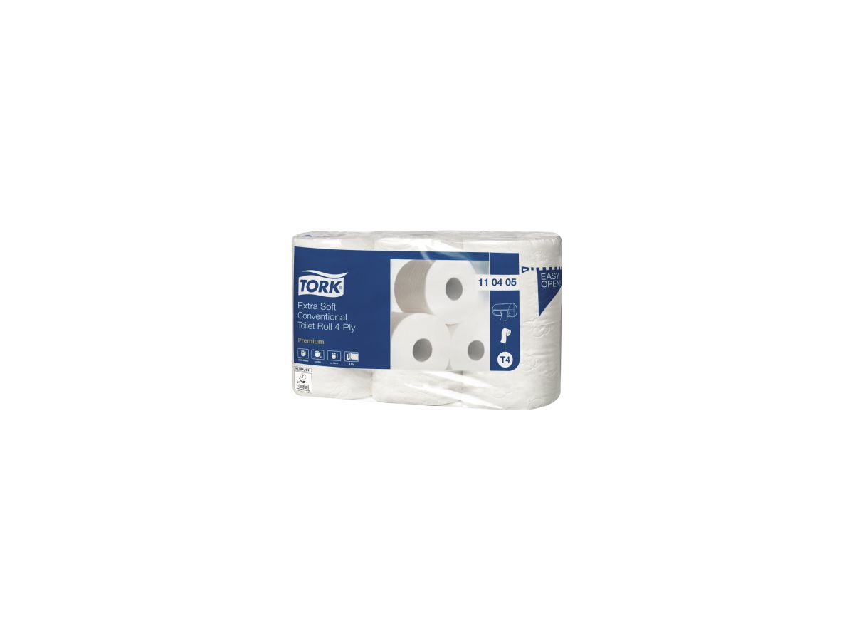 Tork Toilettenpapier Premium 110405 4-lagig 150Bl weiß 6 Rl./Pack.
