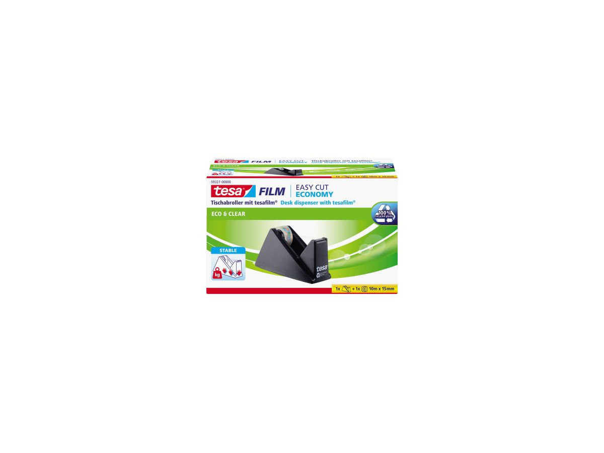 tesa Tischabroller ecoLogo 59327-00000 sw +tesafilm Eco&Clear