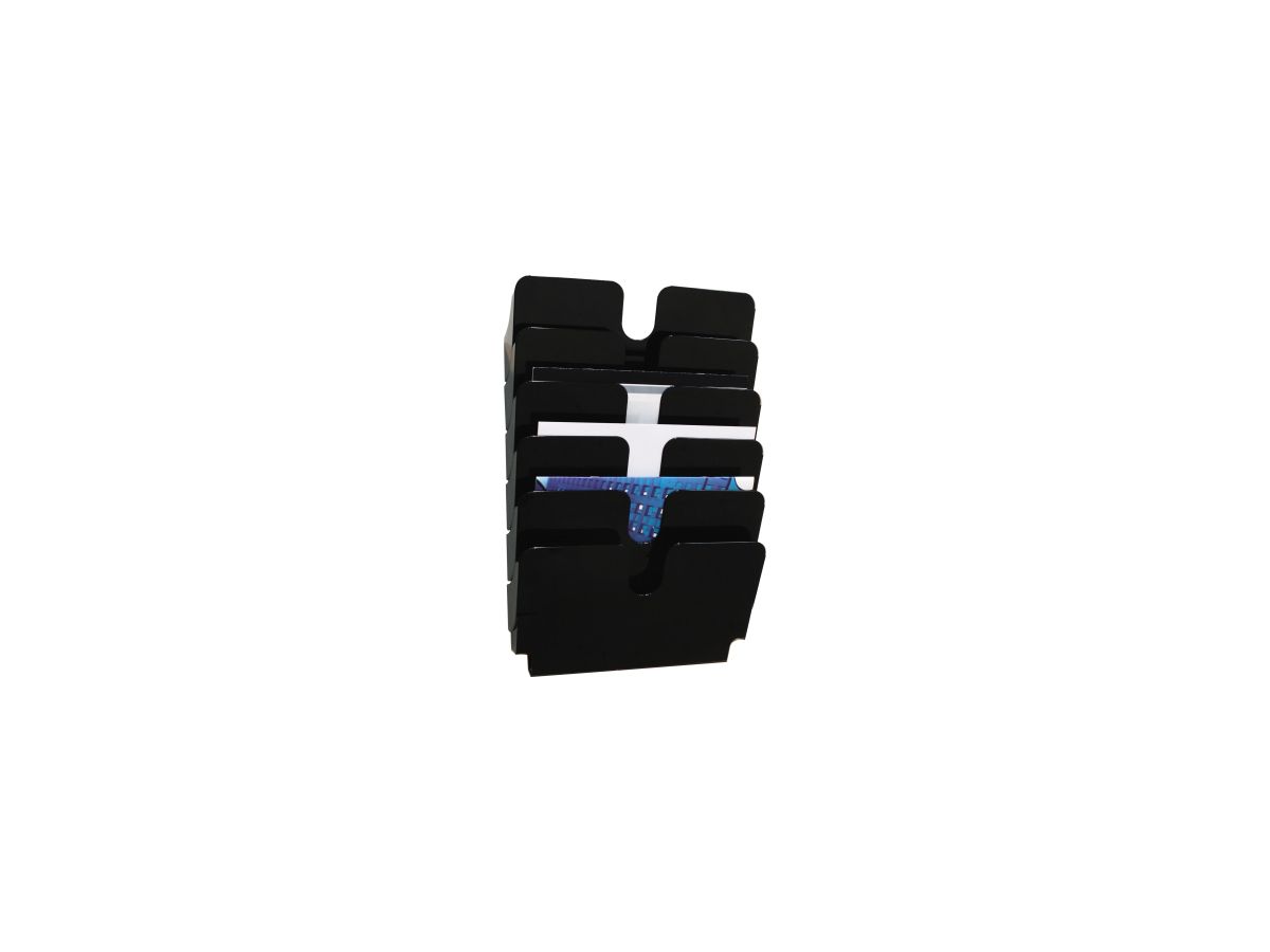 Durable Prospekthalter FLEXIPLUS 1700014061 A4 quer 6Fächer sw