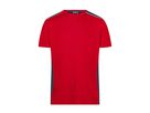JN Herren Workwear  T-Shirt JN860 red/navy, Größe XS