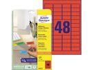 Avery Zweckform Etikett L6038-20 45,7x21,2mm rot 960 St./Pack.
