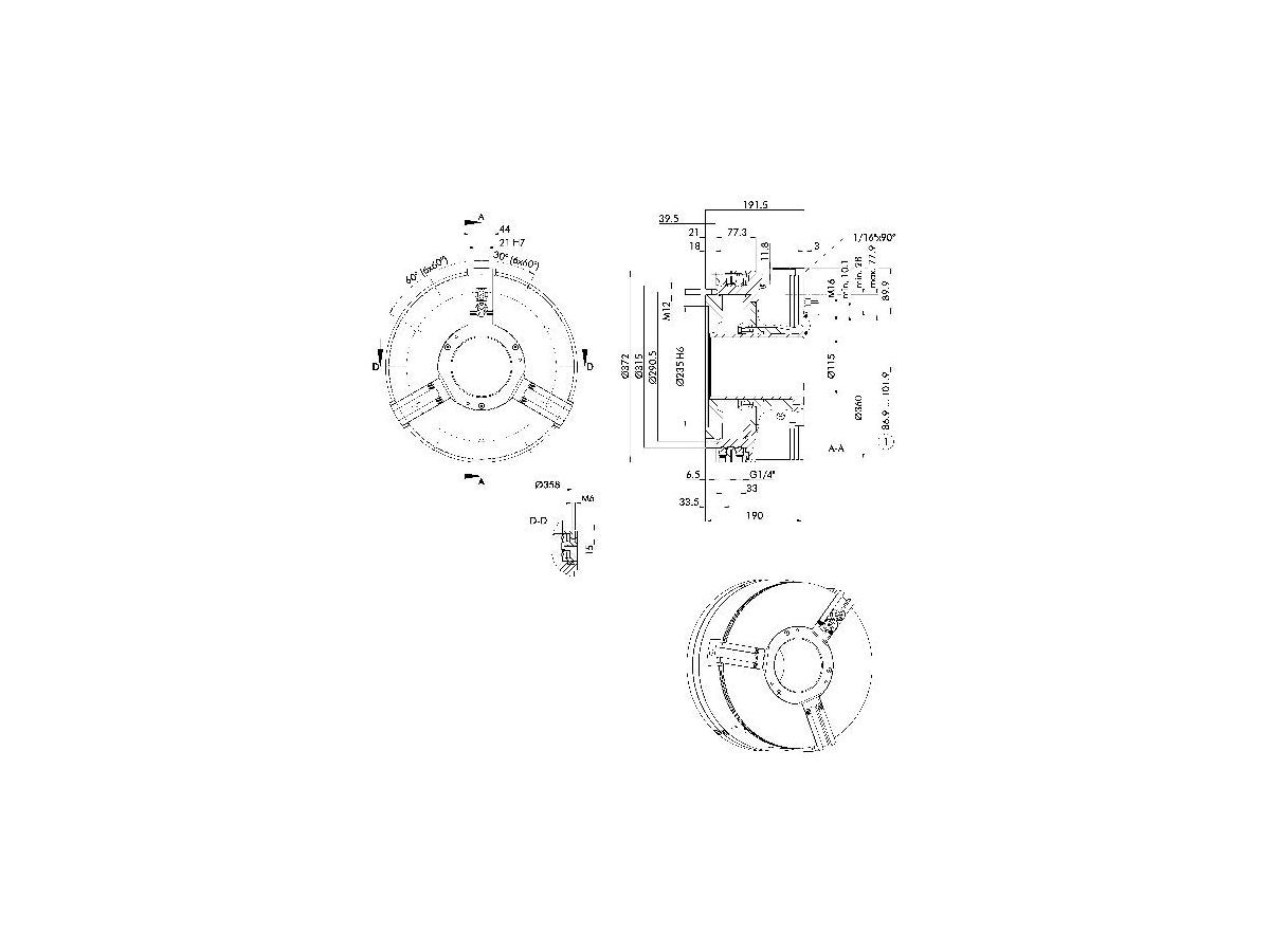 SCHUNK ROTA TP-LH 350-115 Z235-SV90° 816170