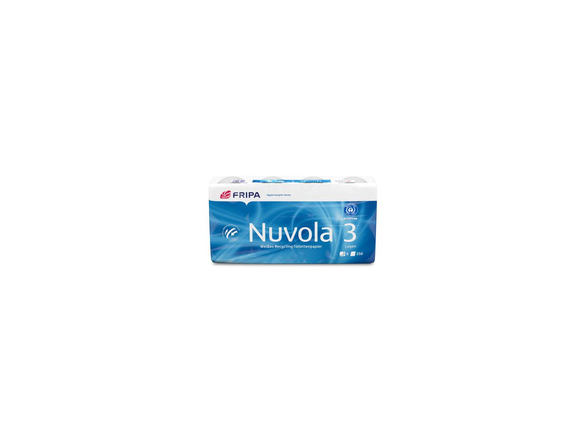 Fripa Toilettenpapier Nuvola 1200801 3lagig weiß 8 Rl./Pack.