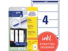 Avery Zweckform Ordneretikett L4761-25 61x192mm ws 100 St./Pack.
