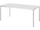 Mehrzwecktisch 1600x800 Chrom/lichtgrau 25mm