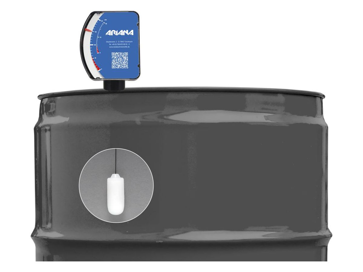 Vulhoogte-indicatie voor 60 en 210 liter ARIANA