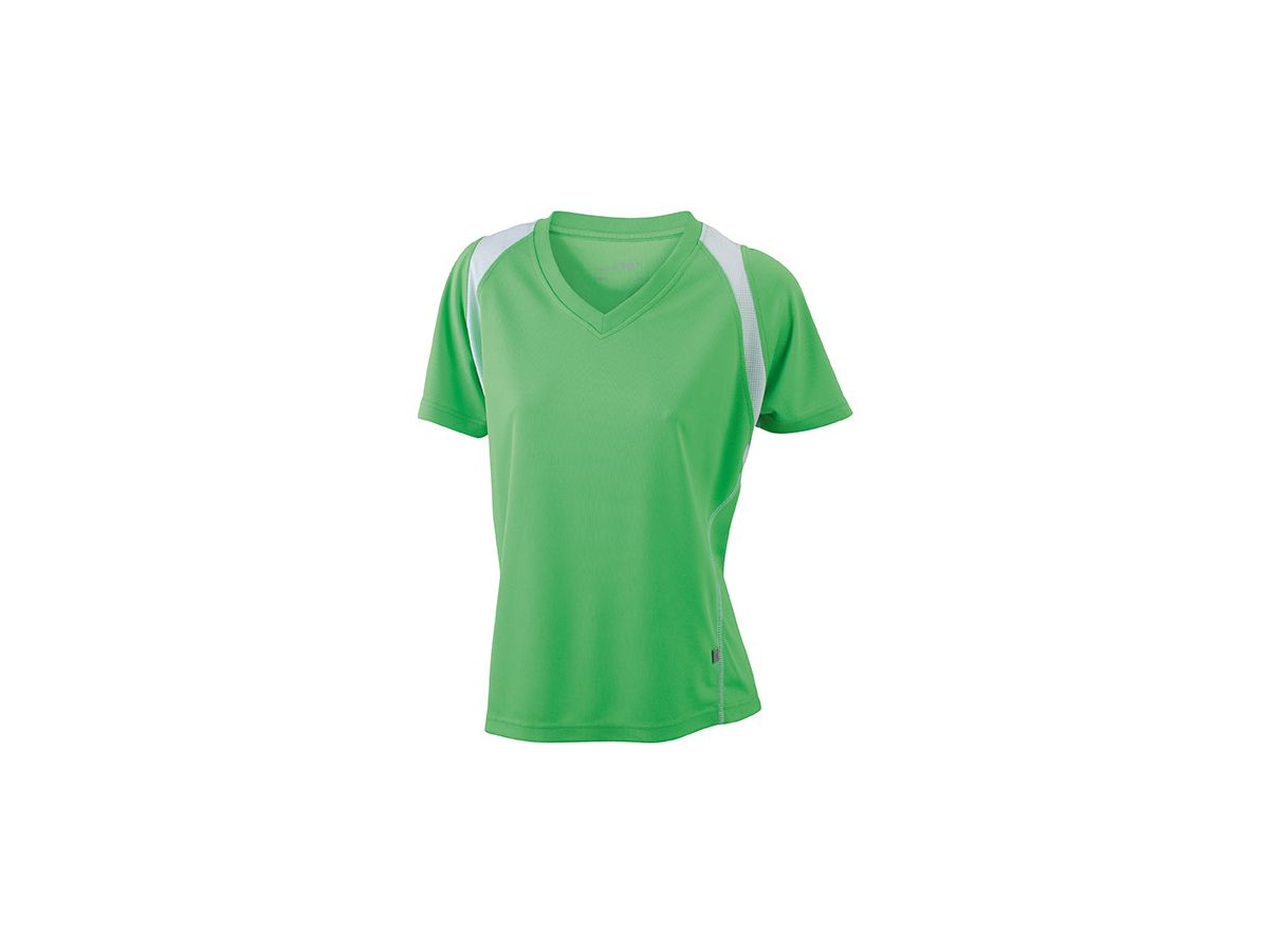 JN Ladies Running-T JN396 100%PES, lime-green/white, Größe M