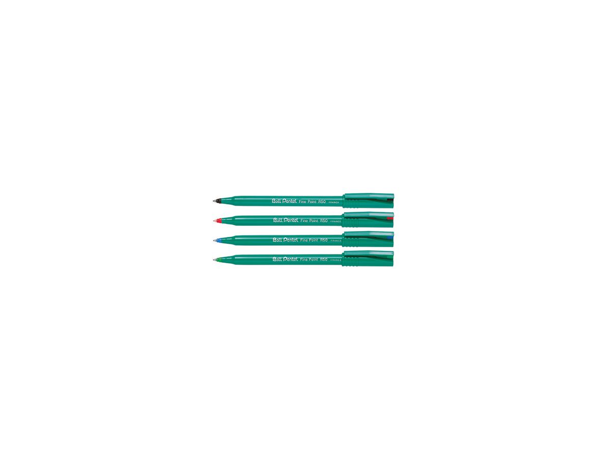 Pentel Tintenroller Ball R50-A 0,4mm Kappenmodell schwarz