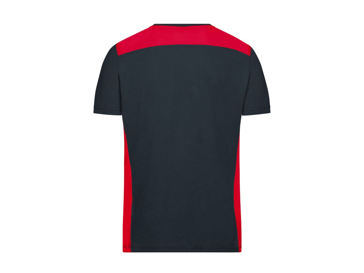 JN Herren Workwear  T-Shirt JN860 carbon/red, Größe XS