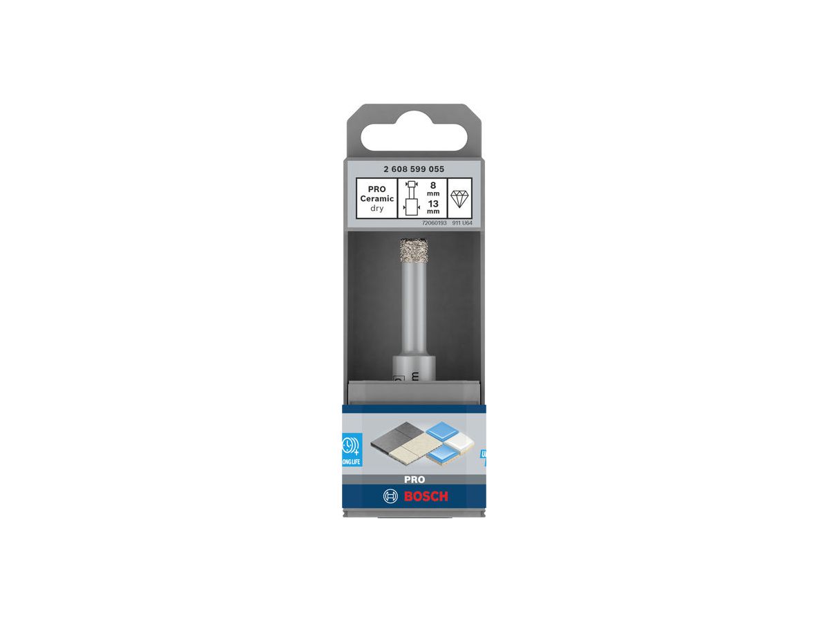 BOSCH Keramik Bohrer PRO CERAMIC DRY 8x33x13 mm