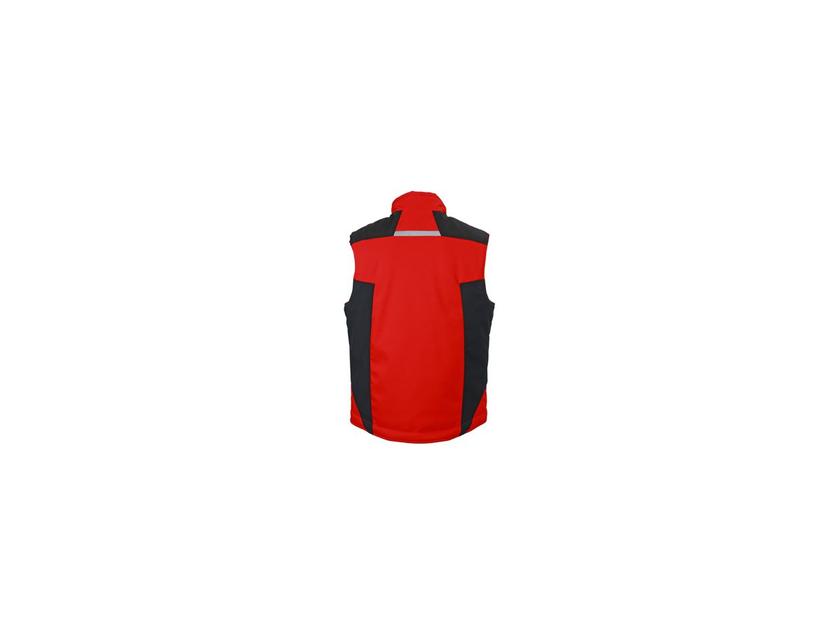 JN Craftsmen Softshell Vest JN825 100%PES, red/black, Größe L