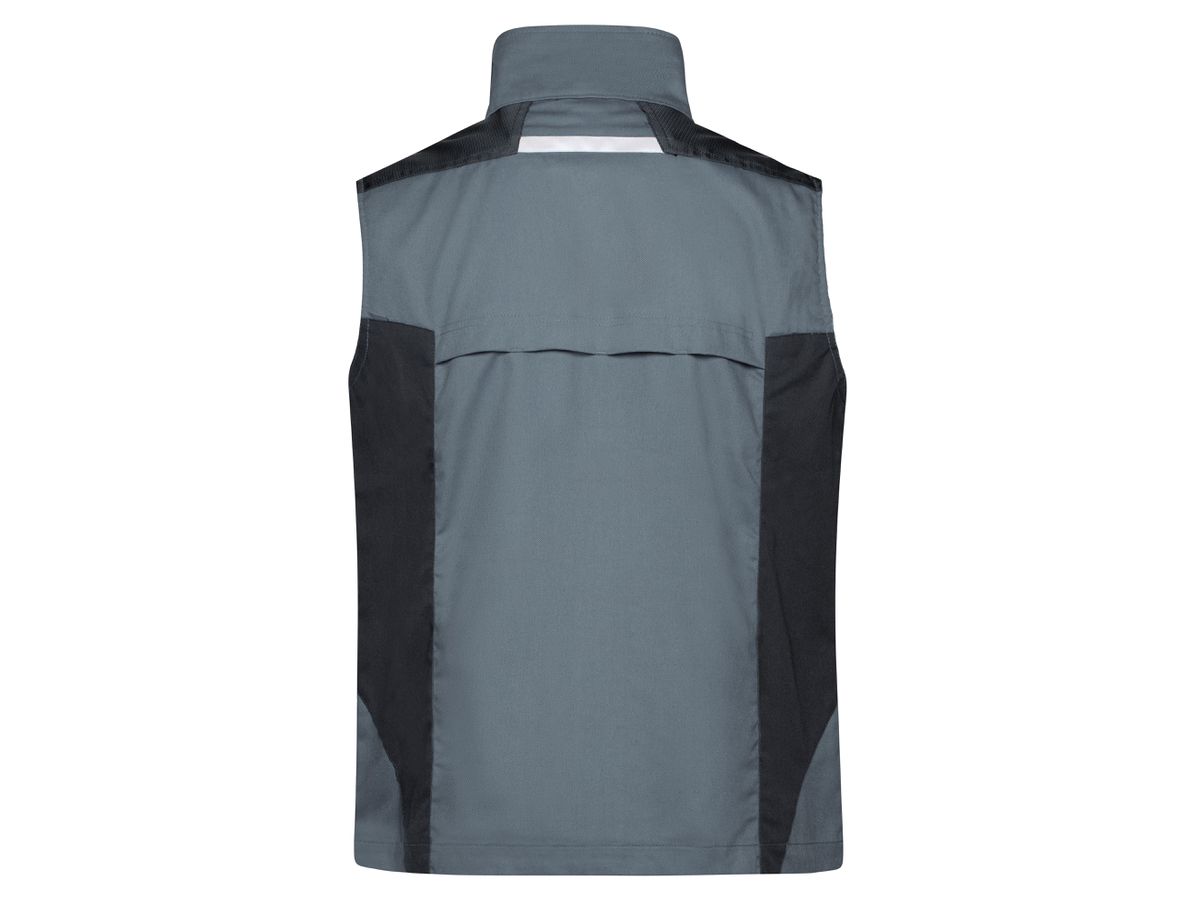JN Workwear Vest JN822 65%PES/35%BW, carbon/black, Größe 5XL