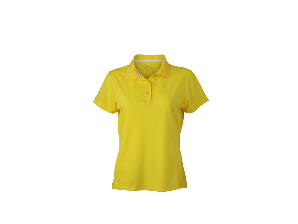 JN Ladies Polo High Performance JN411 100%PES, yellow, Größe XL