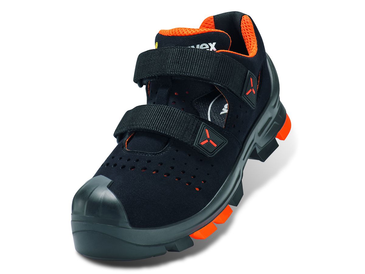 UVEX2 Sicherheits-Sandale S1P ESD 6500 schwarz/orange