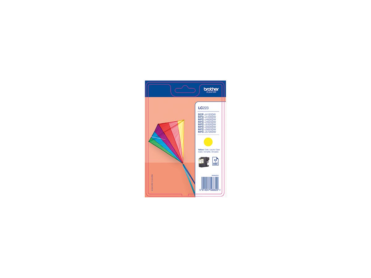 Brother Tintenpatrone LC223Y 550 Seiten gelb