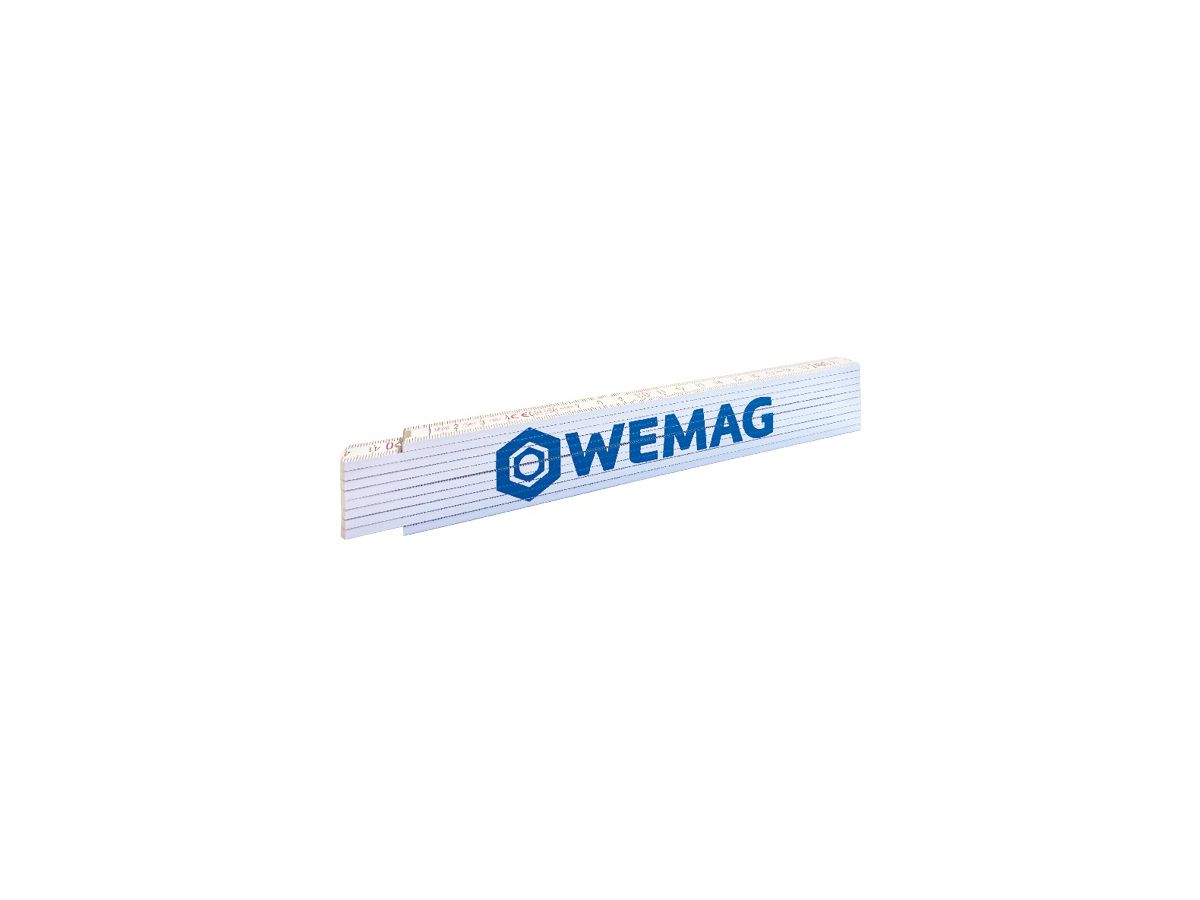 WEMAG Duimstok hout 2m wit