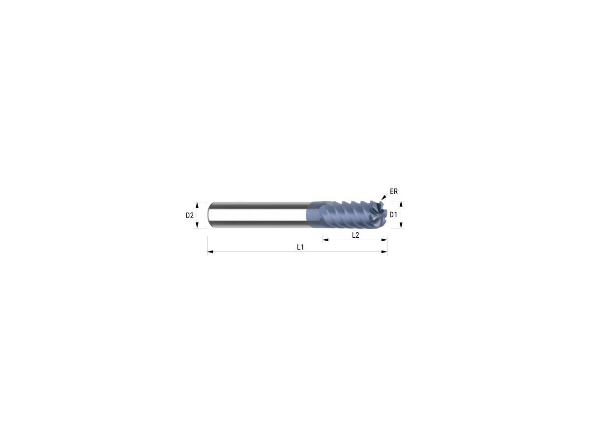 VHM-KopierfräsMulti ø 16,0 ER0,5 D2=16 L2=32 L1=92 ER=0,5 Z=8 HA ALTIN