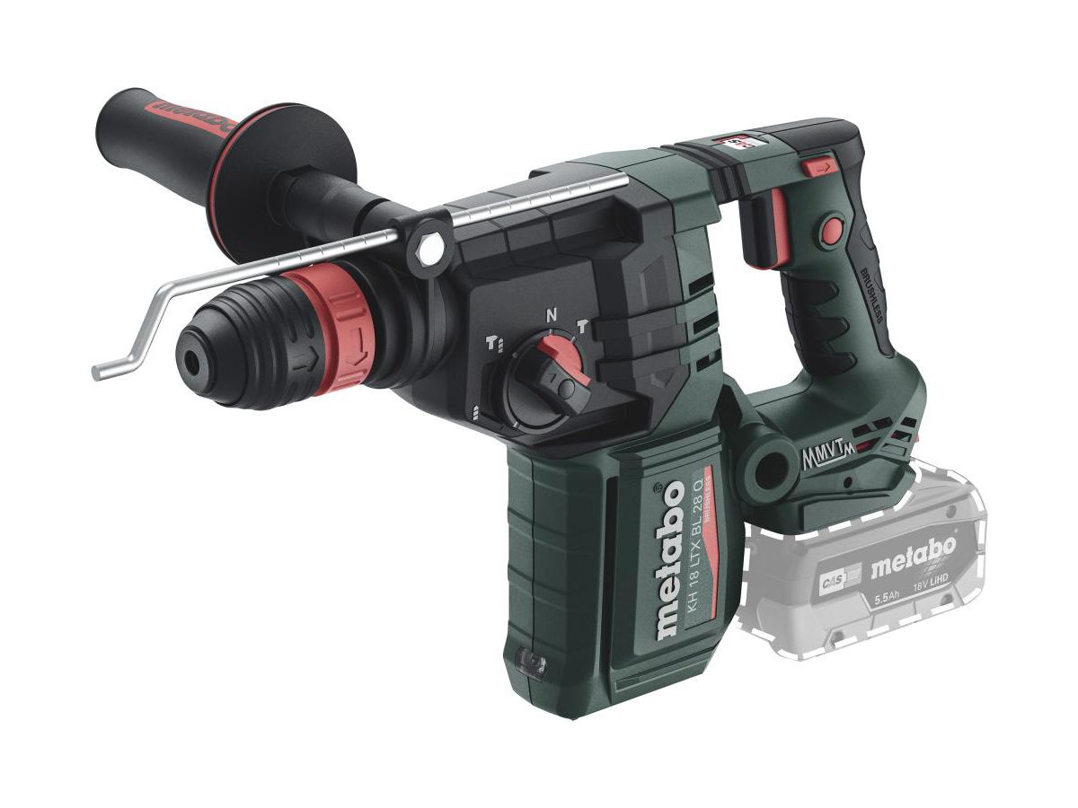METABO Akku-Kombihammer KH 18 LTX BL 28Q Quick-Wechselfutter, in metaBOX 165 L