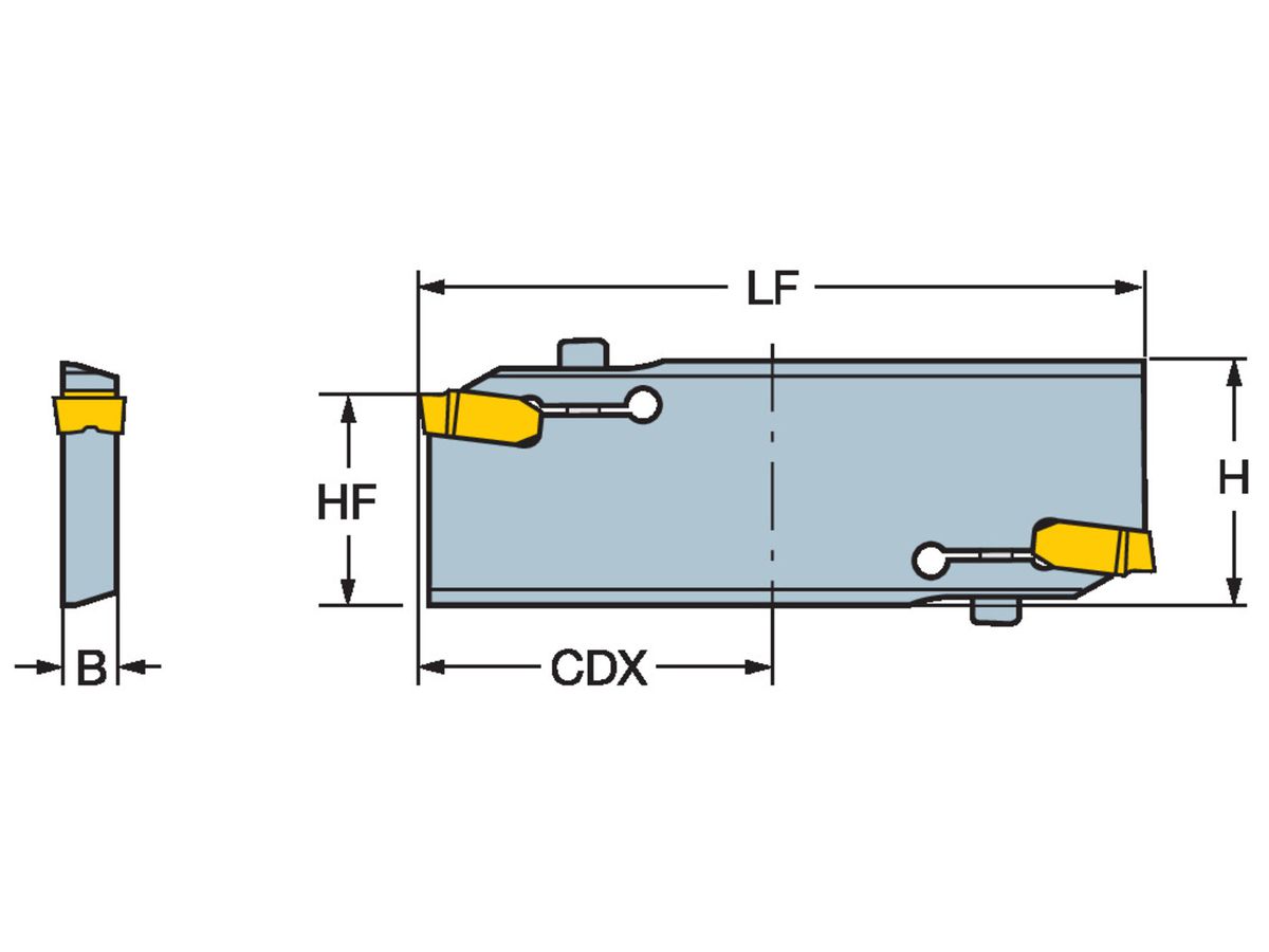 COROMANT CoroCut 1-2 Kassette zum Abstechen HDGR-45-590