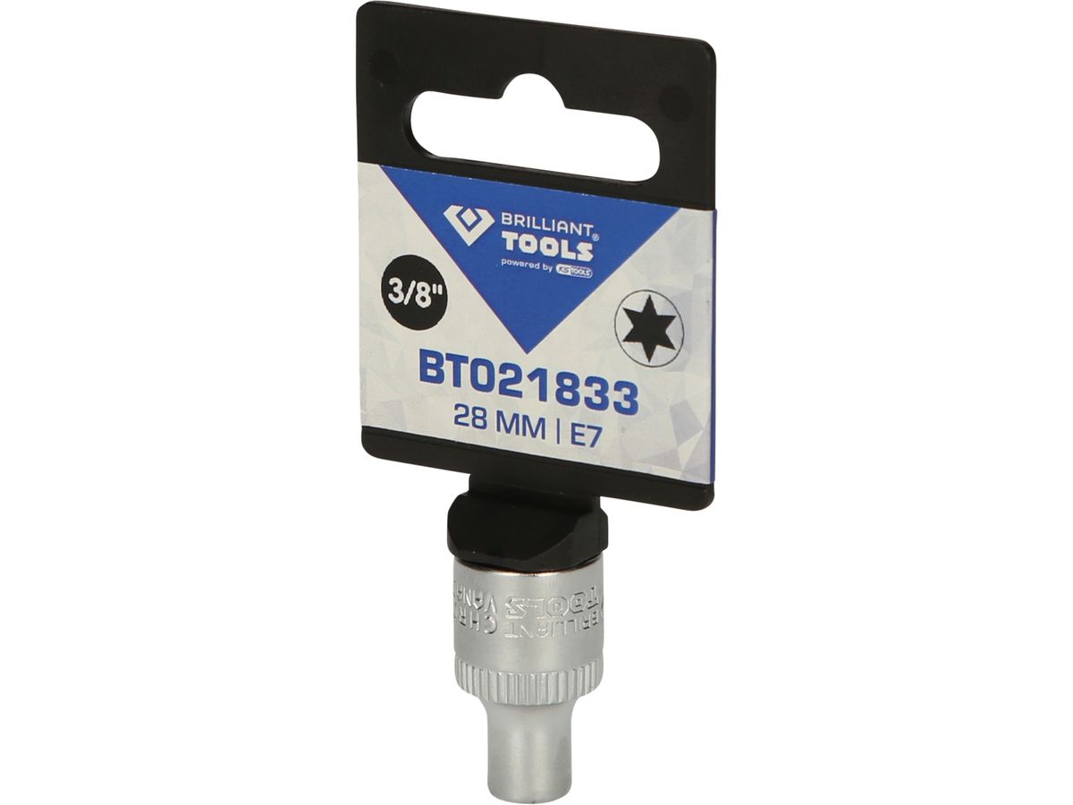 BRILLIANT TOOLS 3/8" TORX Steckschlüssel-Einsatz,28mm, E7