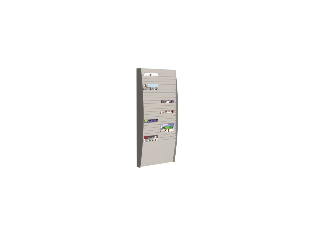 Paperflow Wand-Sortiertafel V 50F A4V2X25.02 DIN A4 grau