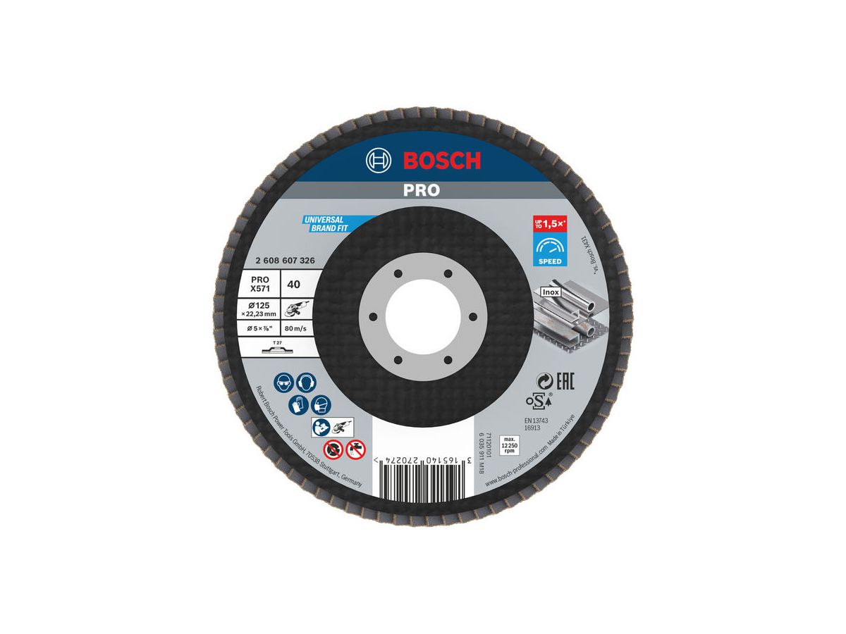 BOSCH D=125mm Fächer B:M TOP K40 (VE 10