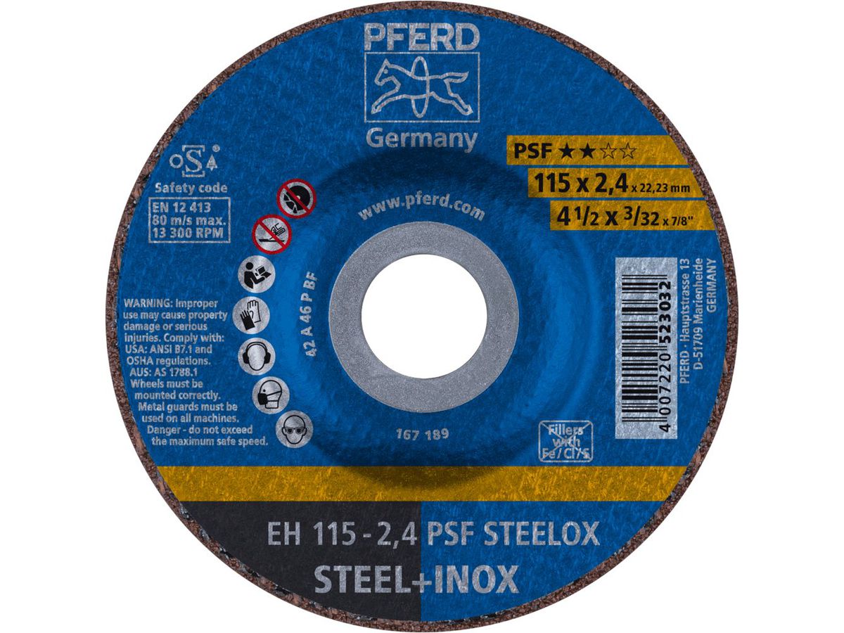 PFERD Trennscheibe EH 115-3,2 A46 P PSF-Inox