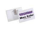 DURABLE Namensschild 815719 40x75mm Kombiklemme tr 50 St./Pack.