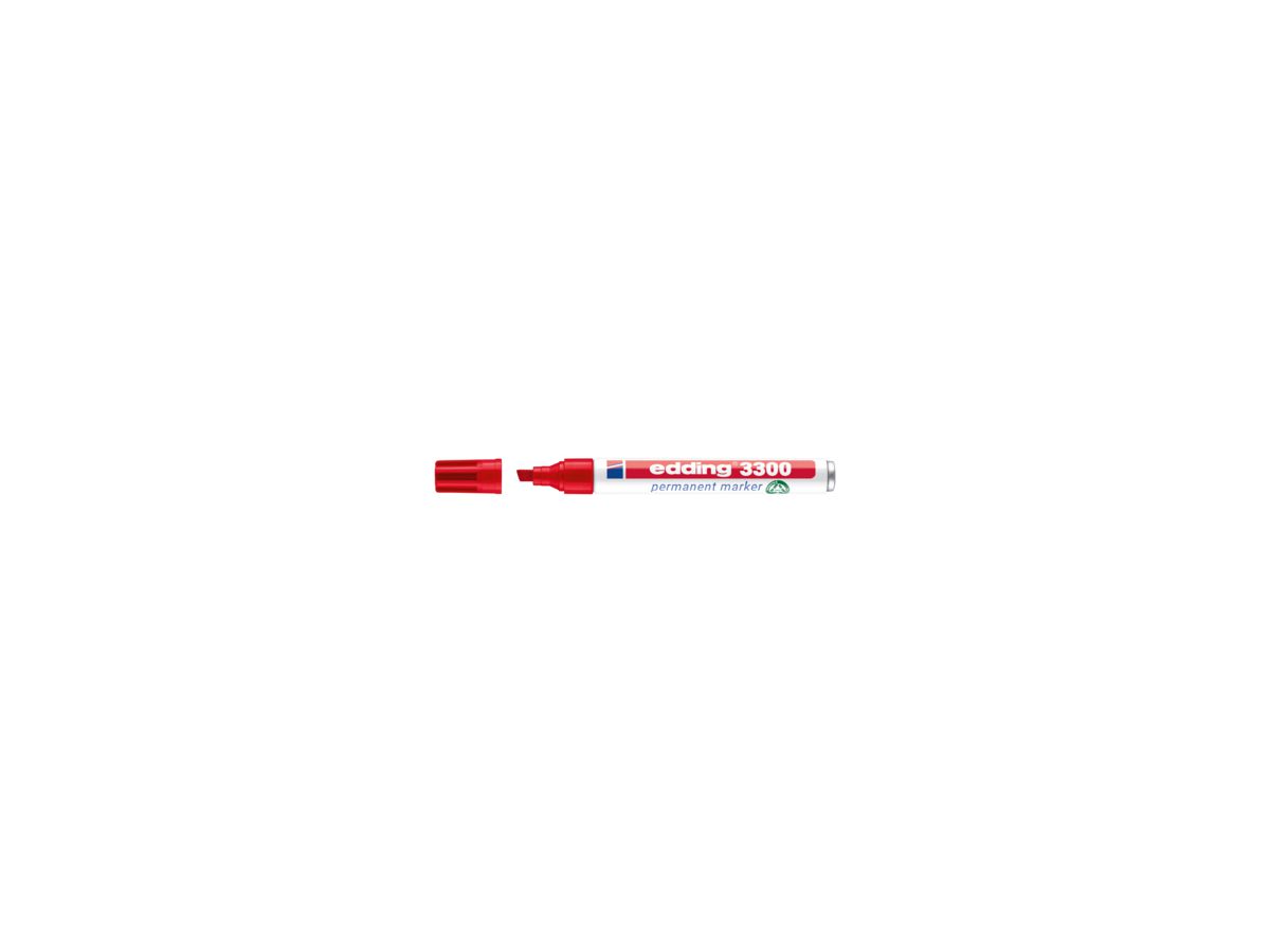 EDDING Permanentmarker 3300 mit Keilspitze, 1-5mm, rot