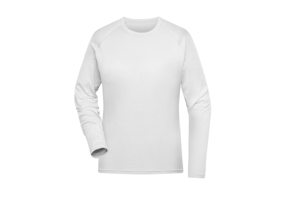 JN Damen Langarm Sportshirt JN521 white, Größe L