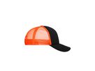 mb 5 Panel Polyester Mesh Cap MB070 black/neon-orange, Größe one size