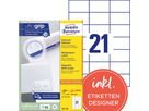 Avery Zweckform Etikett 3652-200 70x42,3mm weiß 4.200 St./Pack.