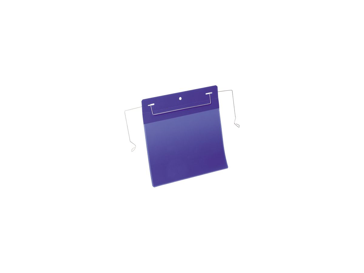 DURABLE Kennzeichnungstasche 175207 Bügel A5 quer d.bl 50 St./Pack.