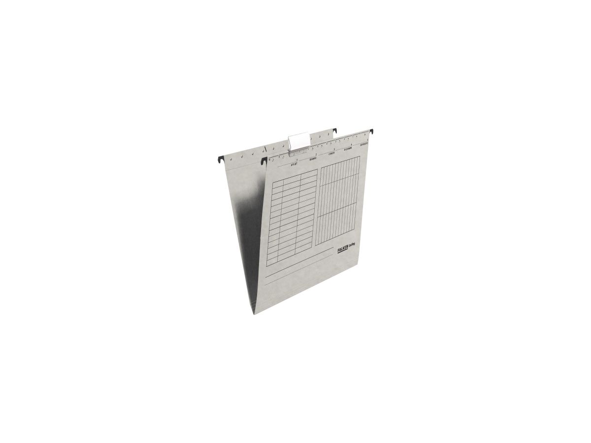Falken Hängemappe 80004427 A4 seitlich offen Kraftkarton grau