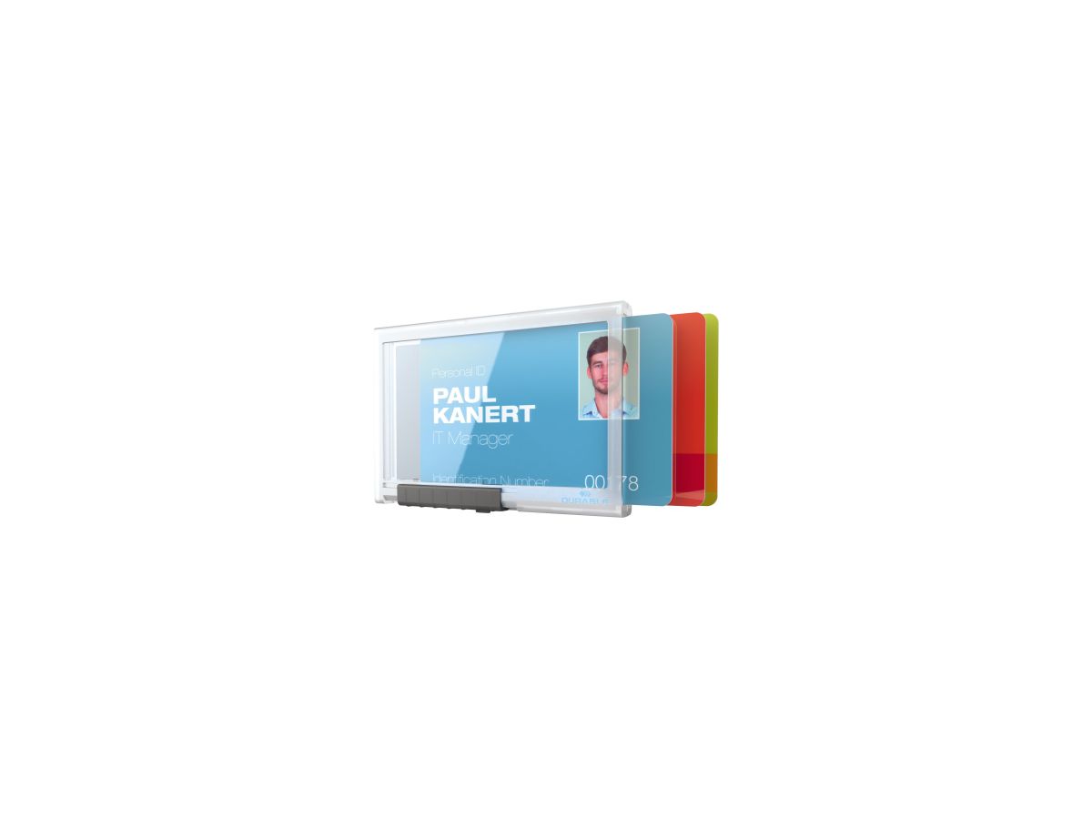 DURABLE Kartenhalter PUSHBOX TRIO 892019 10 St./Pack.