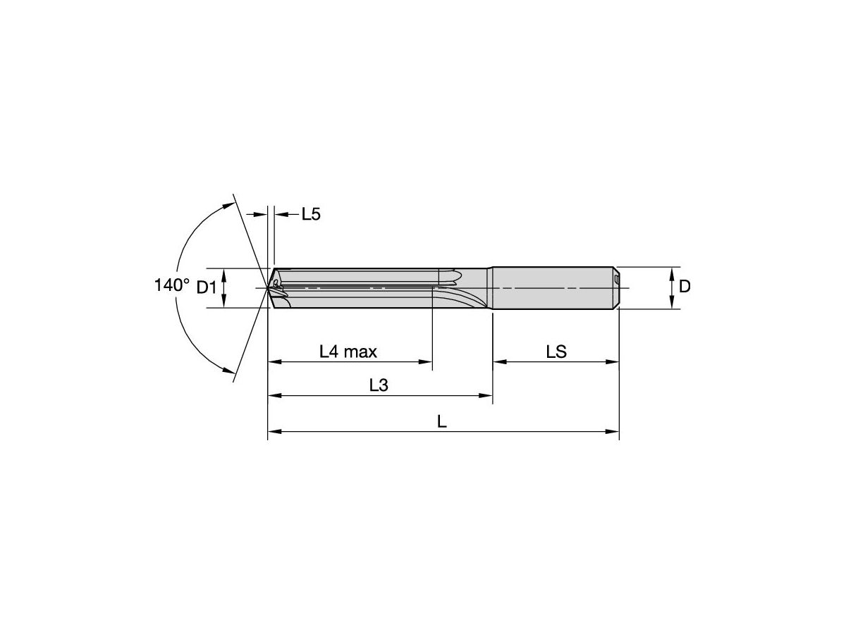 KENNAMETAL B467A15500SPKD1415 PKD BOHRER ECKEN-BESTÜCKT 140 GRAD