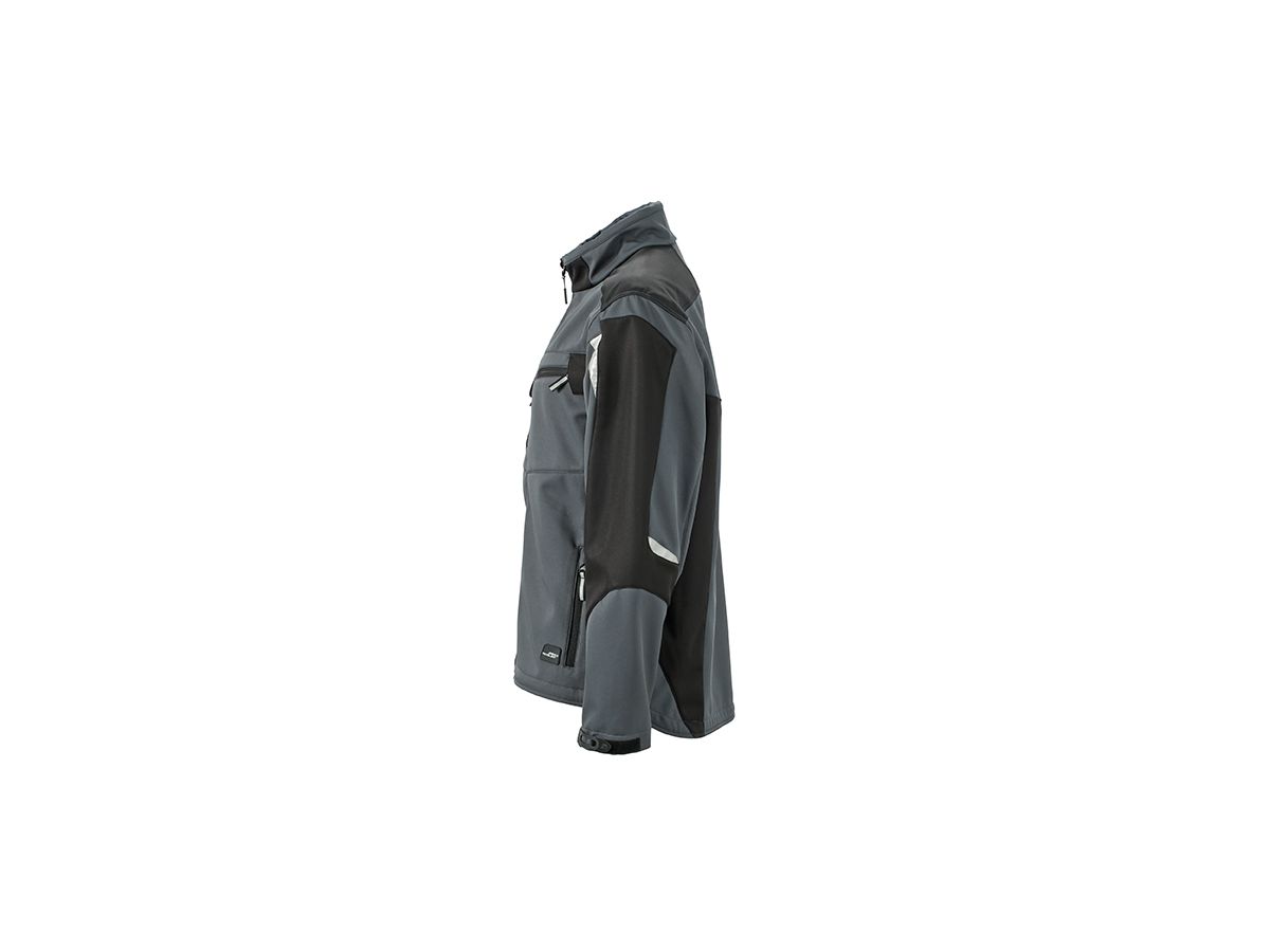 JN Workwear Softshell Jacket JN844 100%PES, carbon/black, Größe 6XL